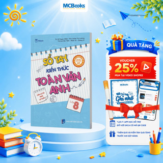 Sách - Sổ tay kiến thức Toán - Văn  - Anh lớp 8 (Dành cho cả 3 bộ sách: Kết nối, tri thức và cánh diều)