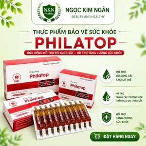 Ống Uống Philatop Khapharco – Hỗ Trợ Bổ Sung Sắt, Hỗ Trợ Tăng Cường Sức Khỏe - Hộp 20 Ống x 10ml