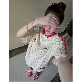 •𝙆𝙞𝙣𝙜𝙨𝙝𝙤𝙥𝙗𝙚𝙖𝙪𝙩𝙮•Áo Phông Sọc Hot Phối Cổ QC