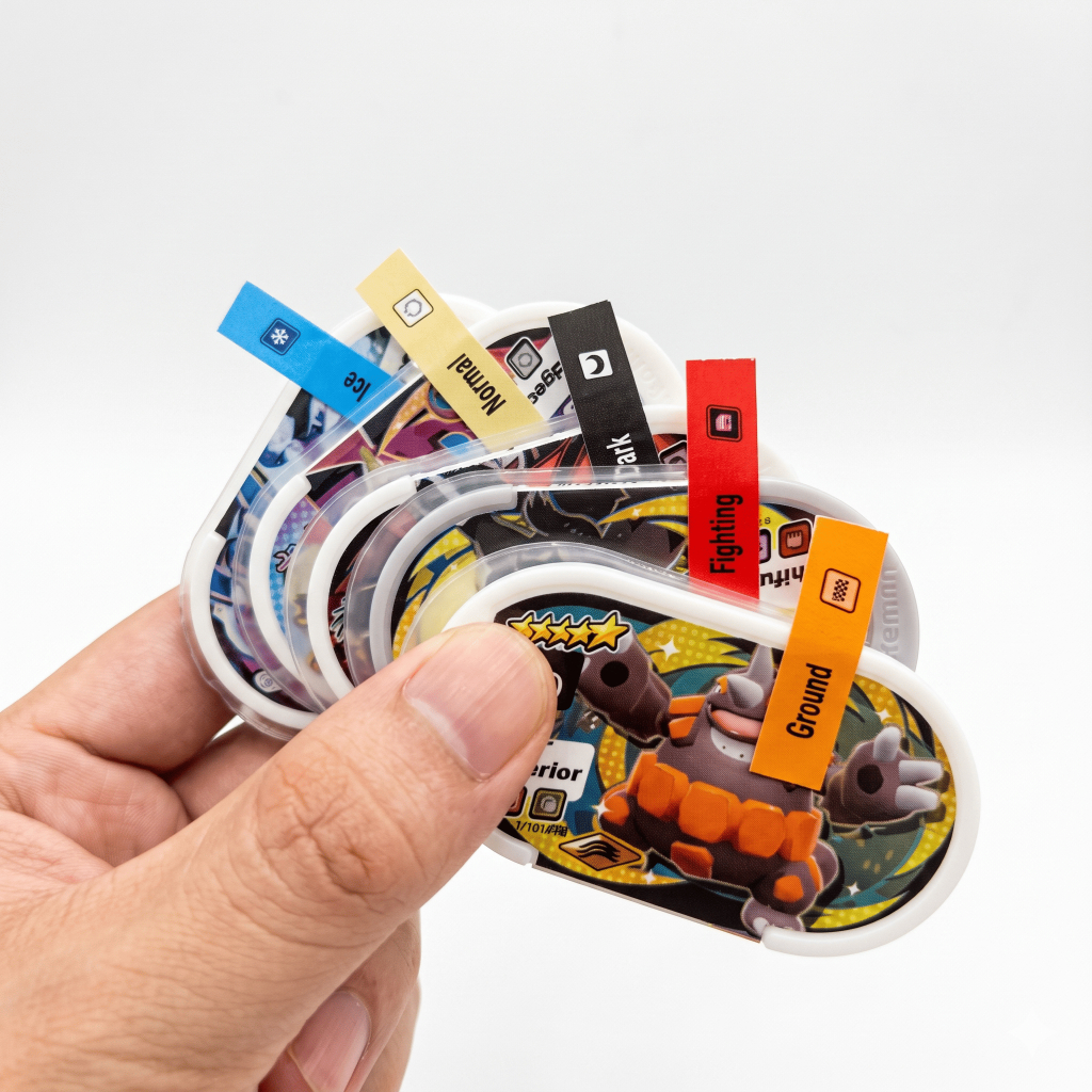 Bộ Sticker Mezastar 18 Thuộc Tính Dán Thẻ Game Chống Nước Phụ Kiện Trang Trí Thẻ Sưu Tầm