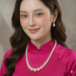 [ DAISYN ] N795 dây chuyền hạt ngọc nhân tạo ,  chuỗi hạt ngọc nhân tạo đá mang áo dài sang trọng cho nữ
