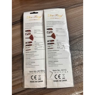 Bộ cọ vẽ Zhu Ting 6 cây - Cọ vẽ đầu tròn lông mềm cho màu nước, acrylic, gouache, cọ mỹ thuật học sinh, sinh viên