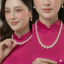 N795 dây chuyền hạt ngọc nhân tạo , chuỗi hạt ngọc nhân tạo đá mang áo dài sang trọng cho nữ