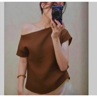 Áo Linen Tưng lệch vai xoắn - A15