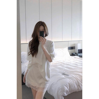 •𝙆𝙞𝙣𝙜𝙨𝙝𝙤𝙥𝙗𝙚𝙖𝙪𝙩𝙮•Set Lụa Trơn Phối Ren So Hot QC