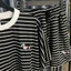 Sét Áo Thun Kẻ Vằn Basic Thêu Logo Cún + Kèm Quần Đùi Chất Cotton Mềm Mát