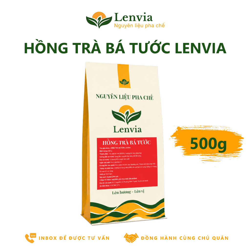 Hồng Trà Bá Tước Pha Trà Sữa Lenvia - Nguyên Liệu Pha chế - Earl Grey Túi 500g