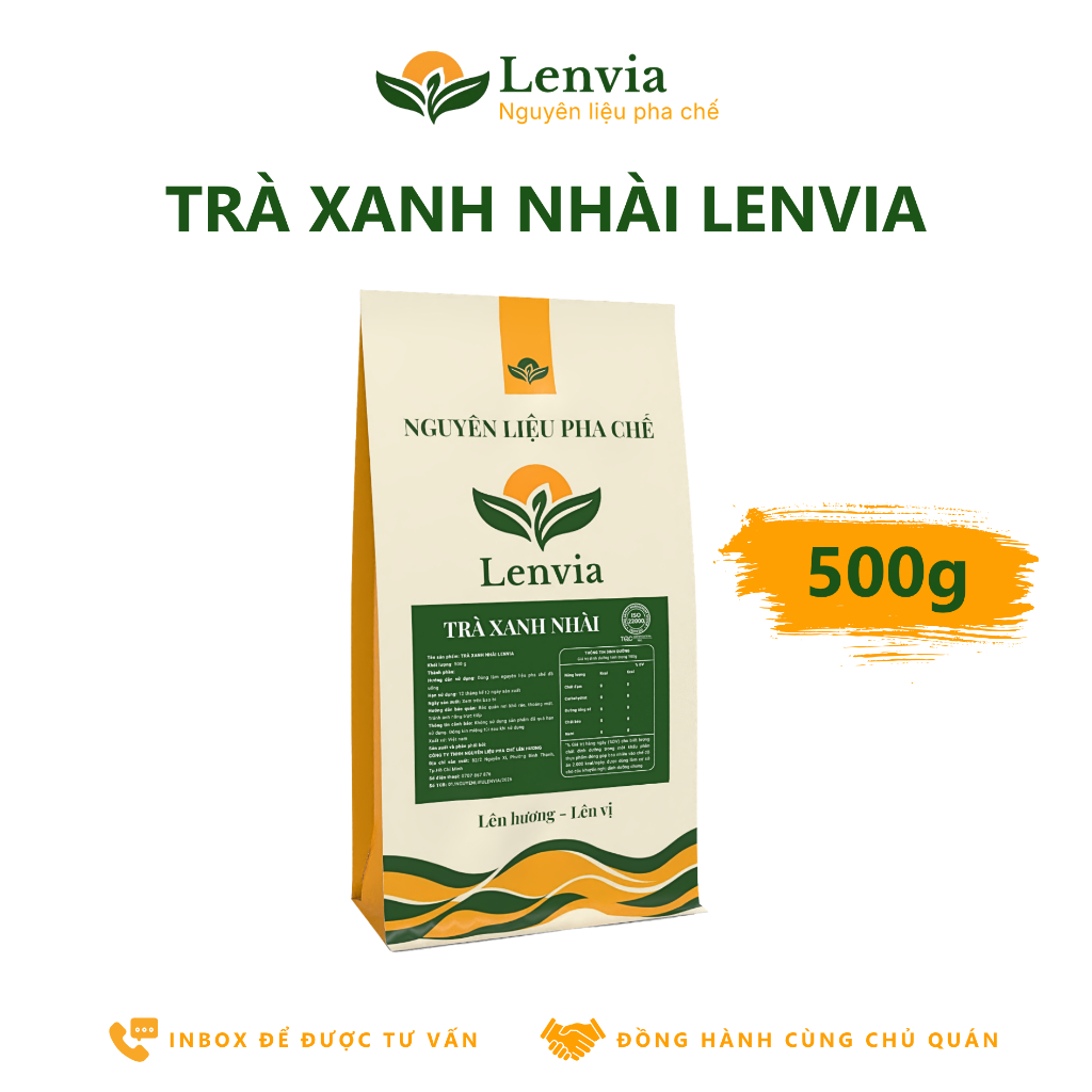 Trà Xanh Nhài Pha Trà Sữa Lenvia - Lục Trà Lài Pha Trà Sữa Trà Chanh Trà Tắc Trà Trái Cây 500g