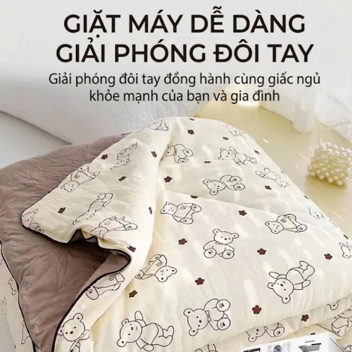 Chăn Hè Cotton Đũi Hàn Quốc kích thước 1m8x2m mền hè đũi siêu mát lạnh mùa hè