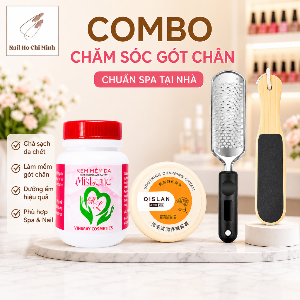 [SẢN PHẨM TRỢ GIÁ] Combo 3/4 món chà gót chân thay lưỡi dành cho chị em làm tại nhà