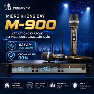 Bộ Micro Không Dây JBprosound M-900, Chống Hú Rít, Sóng Khỏe Hút Giọng, Phù Hợp Với Karaoke Gia Đình Phòng Hát, Sân Khấu