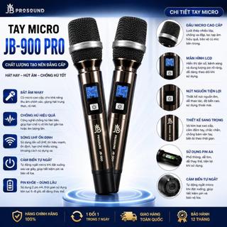 Micro Không Dây UHF JBprosound M-900, Âm Thanh Trung Thực, Tiếng Sáng, Chống Hú Tốt, Hút Giọng, Phù Hợp Karaoke Gia Đình