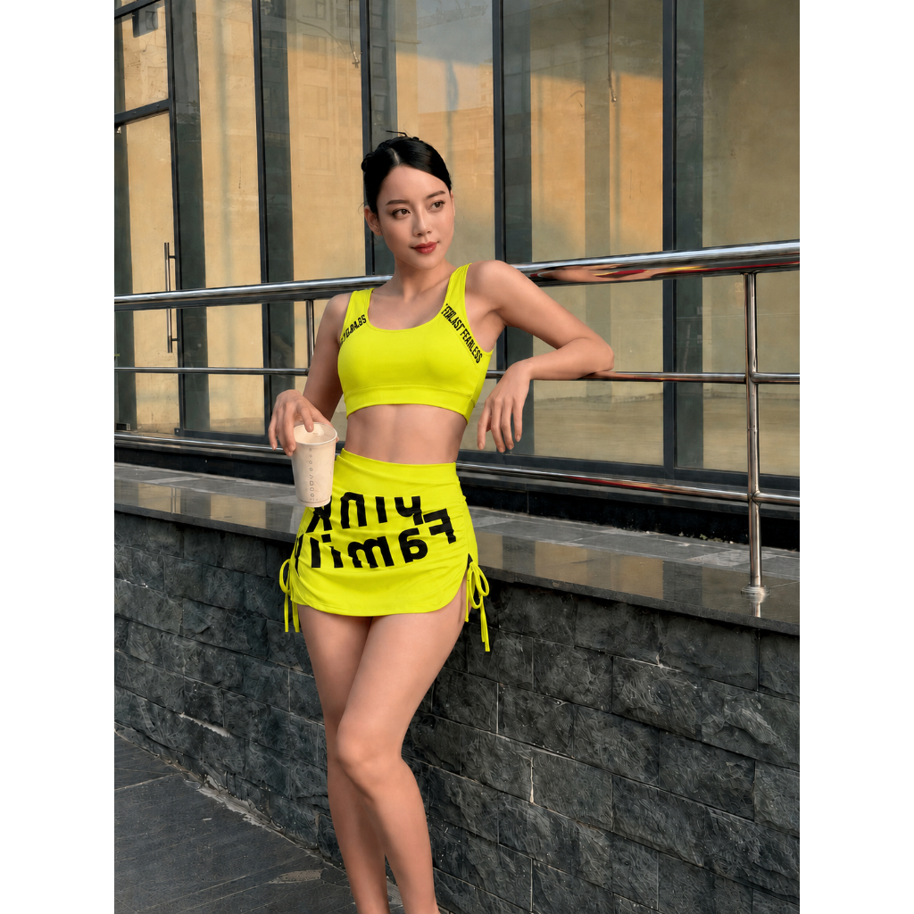Bộ đồ tập gym,aerobic,yoga , tập nhẩy FunFit áo bra  chất dệt co giãn 4 chiều, Kèm Mút Ngực I mmestore [AH-01]