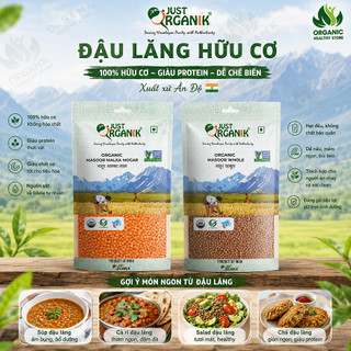 Đậu Lăng Hữu Cơ Just Organik Lentils 500g