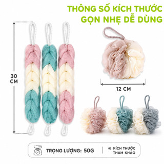 Bông Tắm Tròn Tạo Bọt Lưới Mềm Đàn Hồi Tốt GD48 - Bông Tắm Lưới Cọ Tẩy Da Chết An Toàn Cho Da