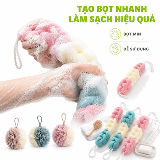 Bông Tắm Tròn Tạo Bọt Lưới Mềm Đàn Hồi Tốt GD48 - Bông Tắm Lưới Cọ Tẩy Da Chết An Toàn Cho Da