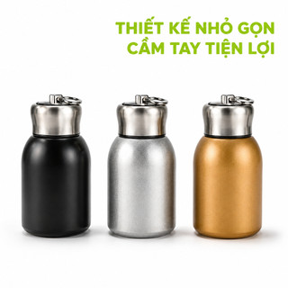 Bình Giữ Nhiệt Inox Có Quai Cầm Dung Tích 300ml GD29 - Bình Inox Giữ Nhiệt Đựng Cafe Cầm Tay
