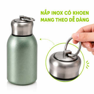 Bình Giữ Nhiệt Inox Có Quai Cầm Dung Tích 300ml GD29 - Bình Inox Giữ Nhiệt Đựng Cafe Cầm Tay