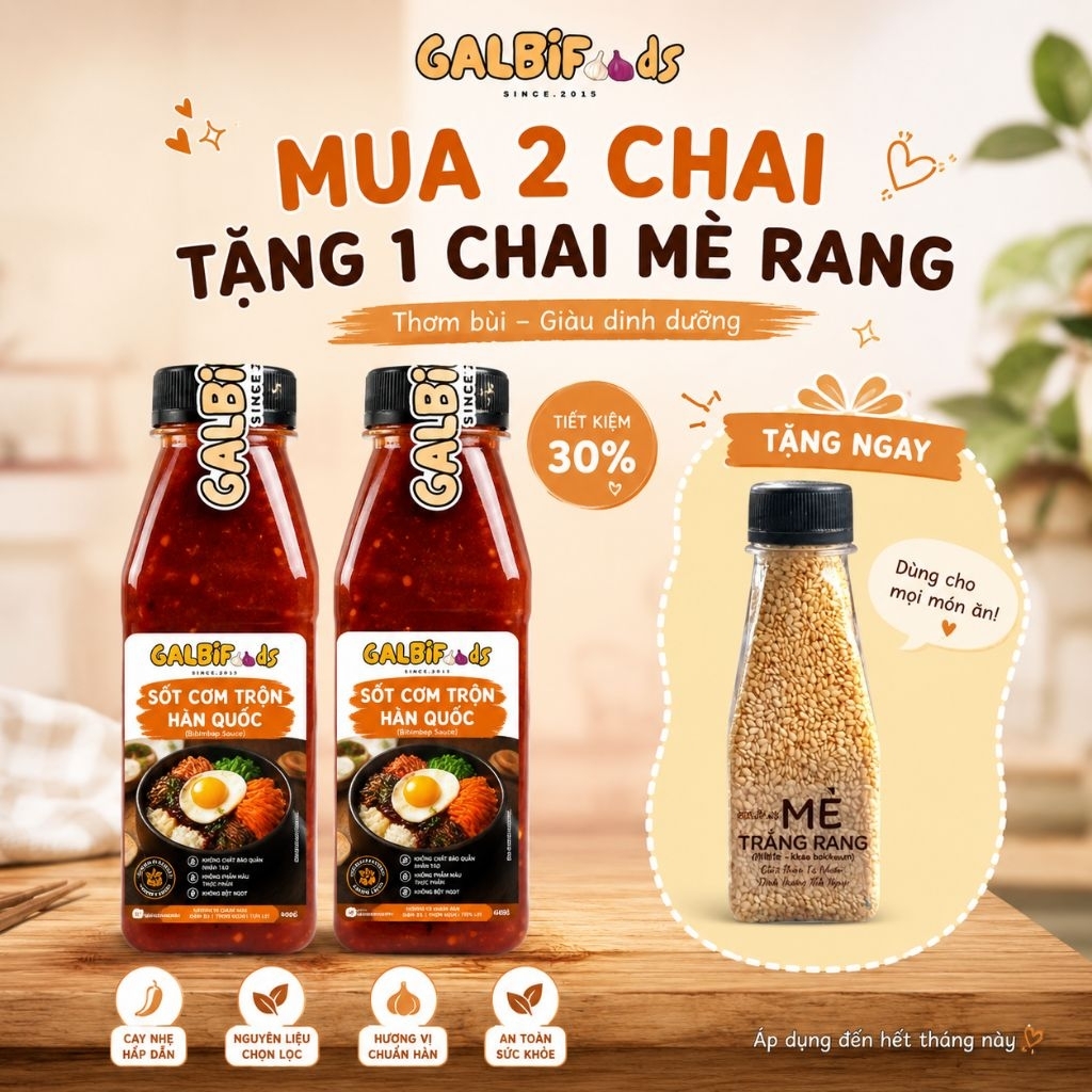 Sốt Bibimbap Hàn Quốc 400g – Ăn Liền – Trộn Cơm, Mì, Thịt Nướng – Cay Nhẹ