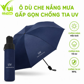 Ô Dù Che Mưa, Nắng Chống Tia UV Gấp Gọn GD51 - Ô Che Nắng Mưa Gấp Gọn Vải Dù Chống Tia UV
