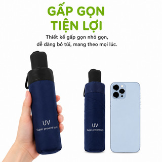 Ô Dù Che Mưa, Nắng Chống Tia UV Gấp Gọn GD51 - Ô Che Nắng Mưa Gấp Gọn Vải Dù Chống Tia UV
