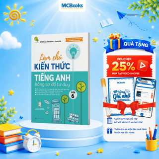 Sách - Làm chủ kiến thức tiếng Anh bằng sơ đồ tư duy lớp 6 - Học kèm app