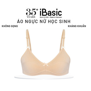 Áo ngực nữ học sinh iBasic không gọng mút mỏng cotton USA kháng khuẩn BRAT018