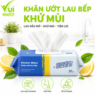 Set 2Túi 80 Khăn Lau Nhà Bếp Không Hại Da Tay GD82 - Khăn Uớt Lau Đa Năng Dụng Cụ Bếp Khử Mùi