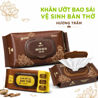 Khăn Ướt Lau Bàn Thờ Hương Trầm 30 Tờ Mềm Mịn GD91 - Khăn Ướt Vệ Sinh Bàn Thờ Hương Trầm Thanh Tịnh