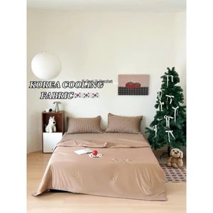 Bộ Chăn Ga Gối Băng Lạnh Hàn Quốc Korea Cooling Fabric Sọc Nổi Cao Cấp Mát Lạnh Mềm Mịn Ga Chun 1m6 1m8 2m