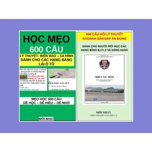 Combo sổ tay mẹo LT+ 600 CÂU ĐÁP ÁN KHOANH SẴN MỚI NHẤT 2026