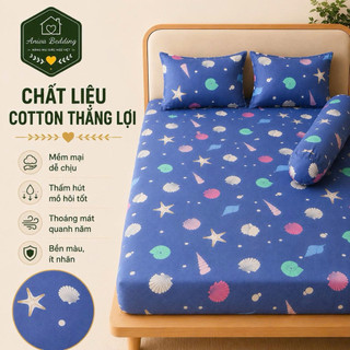 Ga Bọc Nệm Cotton Thắng Lợi Aniva Bedding Chính Hãng, Ga Lẻ Đủ Size 1m, 1m2, 1m4, 1m6, 1m8