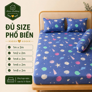 Ga Bọc Nệm Cotton Thắng Lợi Aniva Bedding Chính Hãng, Ga Lẻ Đủ Size 1m, 1m2, 1m4, 1m6, 1m8