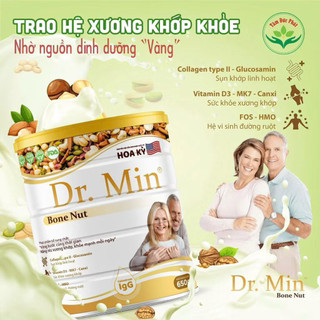 Sữa hạt xương khớp Dr.Min lon 650g - giảm đau nhức, bổ sung canxi hỗ trợ xương chắc khoẻ