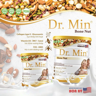 Sữa hạt xương khớp Dr.Min lon 650g - giảm đau nhức, bổ sung canxi hỗ trợ xương chắc khoẻ