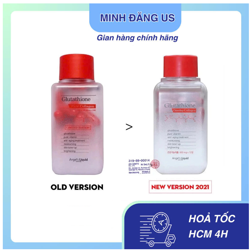 angels liquid glutathione one day collagen Vin Ung Dng Trng Angel's Oneday 72 VinVin Ung Angel's Liquid Glutathione Oneday Collagen 72 Vin  JOLI COSMETIC Vin ung trng da Angel's
