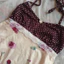 NUNG NIU - Áo Hai Dây Nữ Hoa Hồng Retro Phối Chấm Bi Cột Nơ Vai Phối Ren Dáng Babydoll
