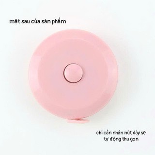 Thước Dây Rút Gọn Tự Động Cuộn Tròn 150cm Siêu Cute, Đo Eo Làm Quà Tặng Siêu Tiện Lợi