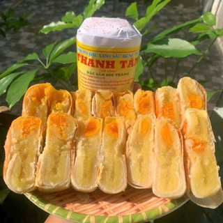 Pía Xưa gói giấy nhân Đậu Sầu riêng mỗi cái nửa trứng (370g/4 cái)
