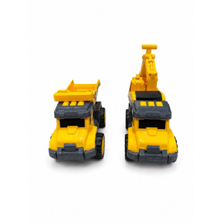 Đồ chơi bộ 4 xe đồ chơi công trình xây dựng chạy đà màu vàng cho bé - Kidzone