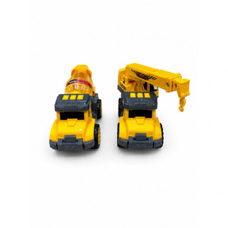 Đồ chơi bộ 4 xe đồ chơi công trình xây dựng chạy đà màu vàng cho bé - Kidzone