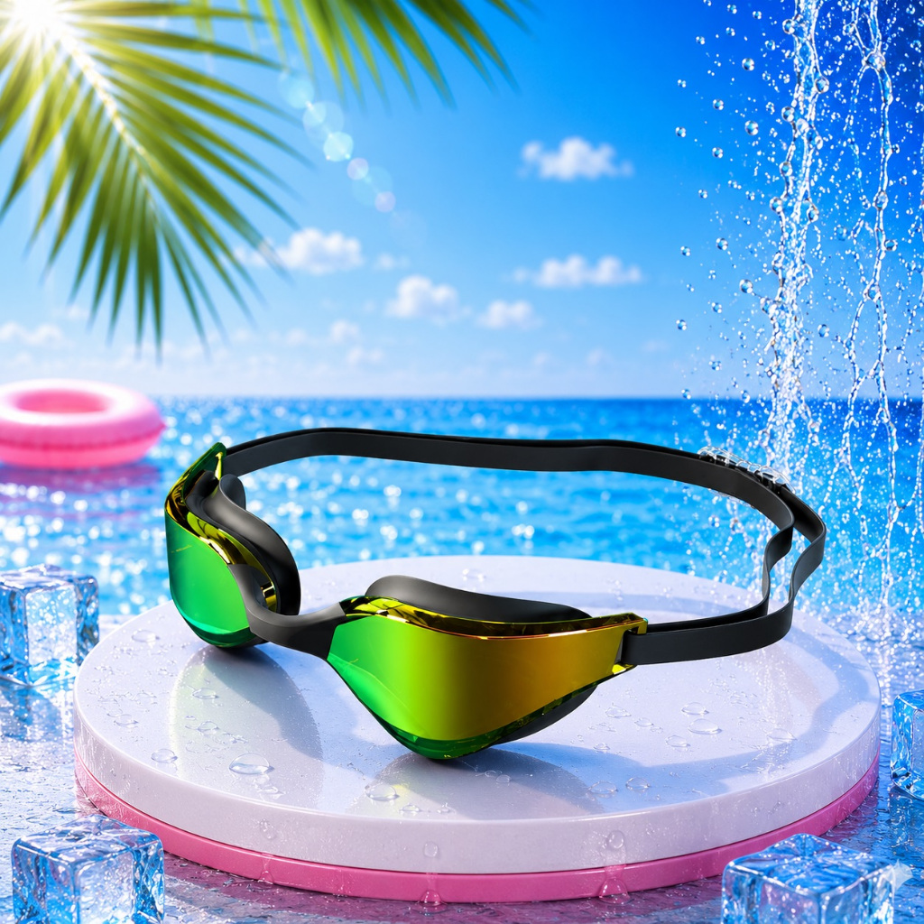 Kính bơi tráng gương SUZE FITNESS chống lóa, chống nước và sương mờ tốt, kính bơi PEISO tráng gương thiết kế thời thượng