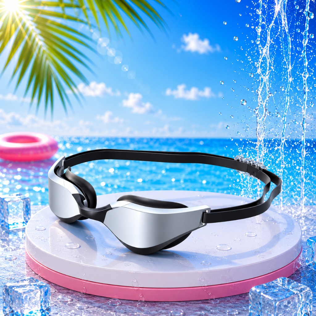 Kính bơi tráng gương SUZE FITNESS chống lóa, chống nước và sương mờ tốt, kính bơi PEISO tráng gương thiết kế thời thượng