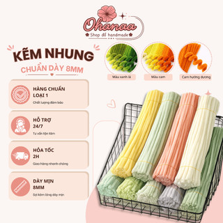 Kẽm nhung làm hoa handmade loại 1 dày 8mm mịn, đẹp