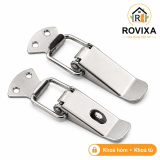Khóa hòm, khóa tủ, khóa mỏ vịt(giá 2 cái) thép mạ niken chốt gài cài thùng hộp