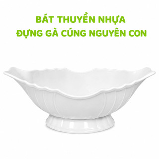 Bát Thuyền Nhựa Đựng Gà Cúng Nguyên Con GD101 - Bát Nhựa Đựng Hoa Quả Thắp Hương Việt Nhật