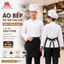Áo Bếp Tay Dài Cao Cấp Trắng Gạo Kaki Thun Cho Đầu Bếp Nhà Hàng Quán Ăn - Nhận In Thêu Logo, Sỉ Số Lượng