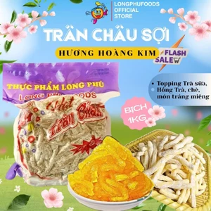 Trân Châu Sợi Hoàng Kim Long Phú Gói 1KG - Chè Bánh Lọt, Topping Trà Sữa, Trà Trái Cây [THÙNG 20KG]