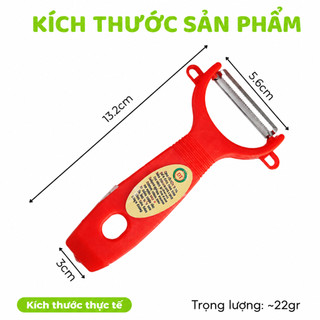 Dụng Cụ Nạo Củ Quả Thái Lan Sắc Bén GD128 - Nạo Gọt Hoa Quả Thái Lan Cán Nhựa Lưỡi Inox