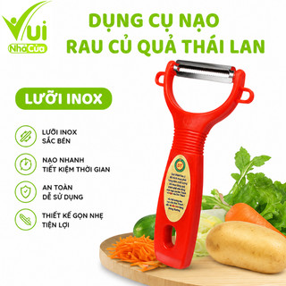 Dụng Cụ Nạo Củ Quả Thái Lan Sắc Bén GD128 - Nạo Gọt Hoa Quả Thái Lan Cán Nhựa Lưỡi Inox